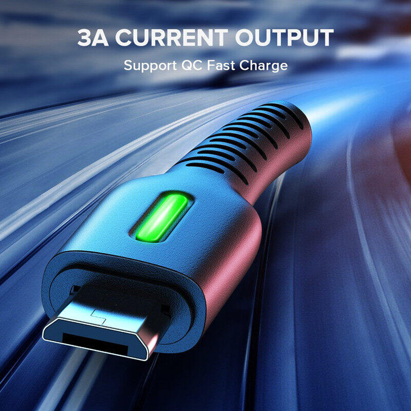 Cáp Sạc INIU 3M 2M 1M 0.5M, Cáp Sạc Điện Thoại USB Type C Có Đèn LED, Cáp Sạc Nhanh Micro Usb Cho Samsung Xiaomi Huawei OPPO VIVO Andriod Cáp Sạc USB Type-C