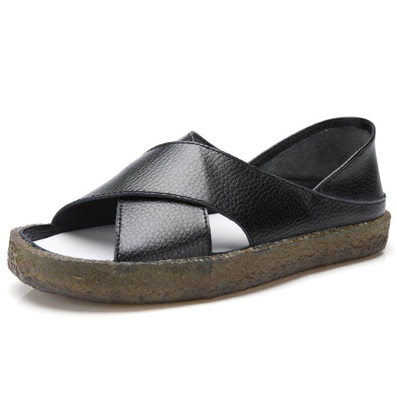 Dosreal Giày Sandal Nữ Mùa Hè Đế Giày Xăng Đan Nữ Size Lớn 35-44 Peep
