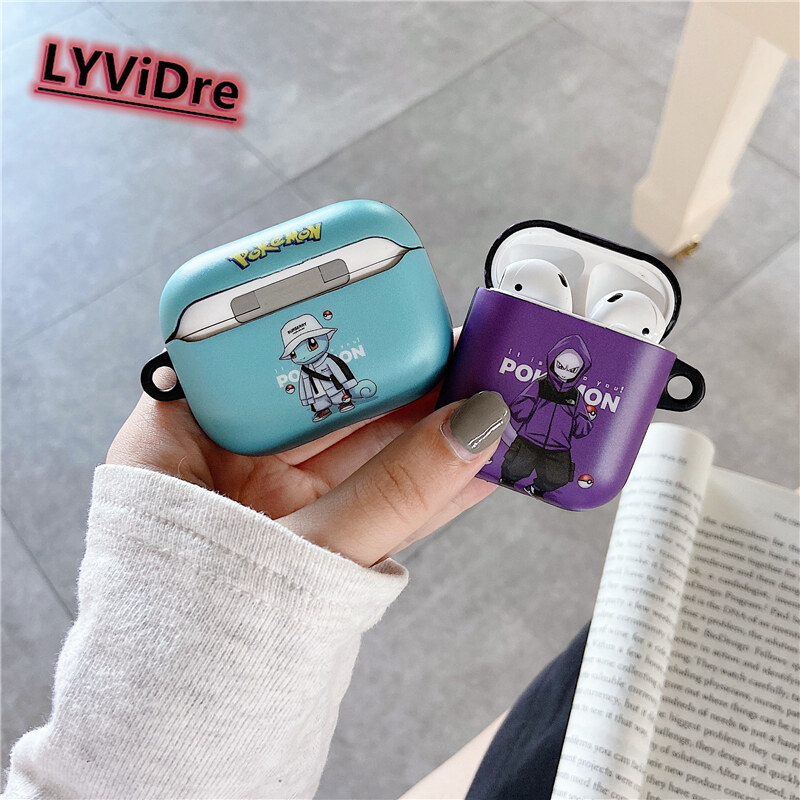 Quả Cầu Pokemon Pikachu Vẽ Tranh LYViDre Trường Hợp Quái Vật Nhỏ Túi Bọc Hộp Sạc Tai Nghe Không Dây Ốp Bảo Vệ Mềm Cho Apple AirPods Pro Vỏ AirPods 3 2 1