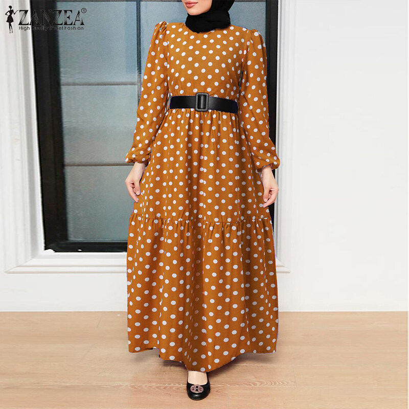polka dot dress muslimah