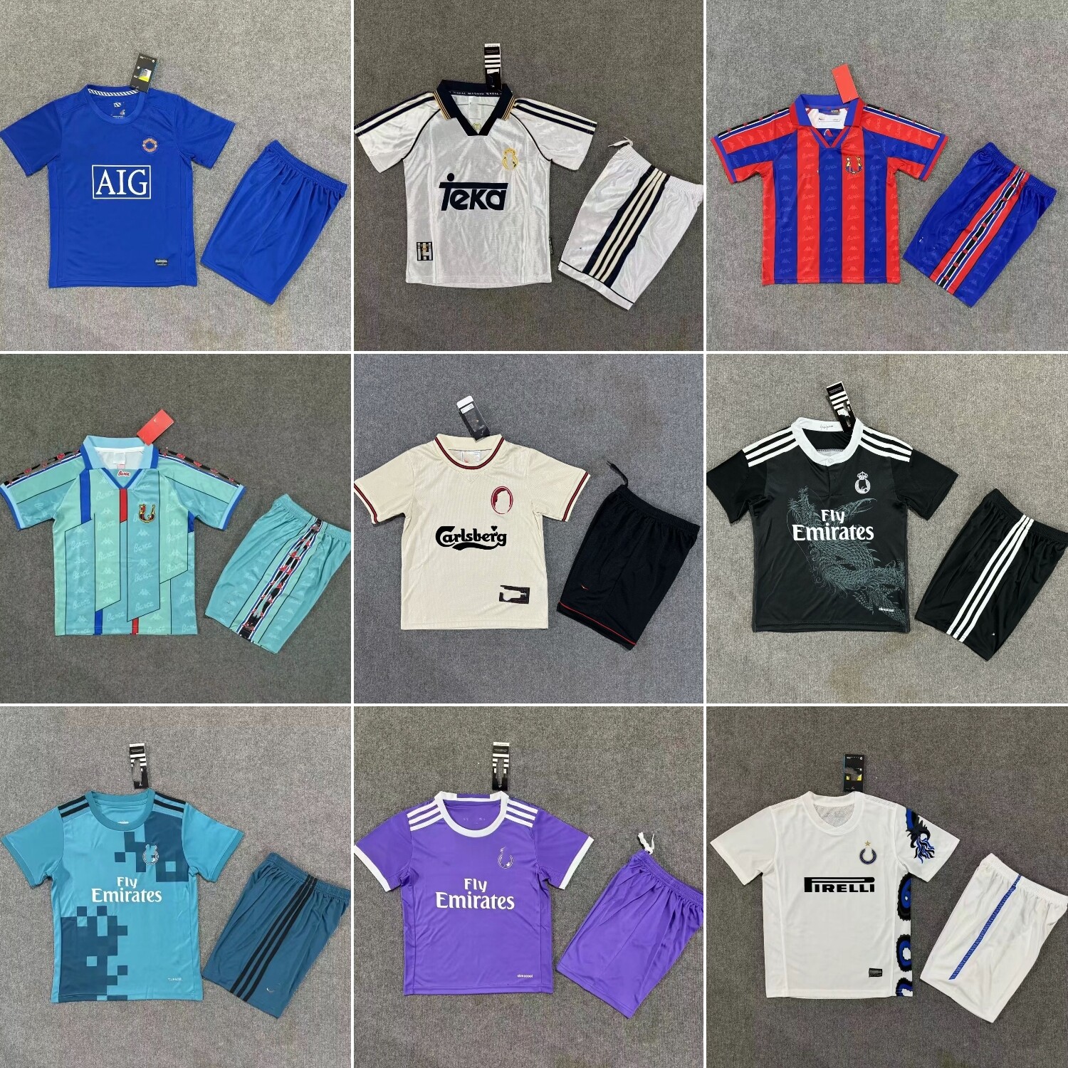 1990-1992 vintage kids jersey 1992-1995 vintage Barcelona jersey 1997-1998 vintage Inter shirt 1998-