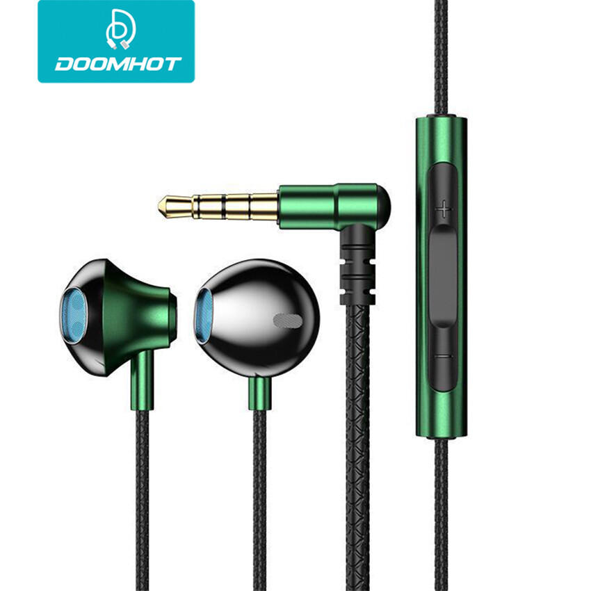 Tai Nghe Nhét Tai DoomHot Tai Nghe Tai Nghe Nhét Tai Có Dây Tai Nghe HIFI Tai Nghe Stereo Tai Nghe Khử Tiếng Ồn, Tai Nghe Không Đau Tai Âm Trầm Nặng Khuỷu Tay 90 ° Với Micro HD