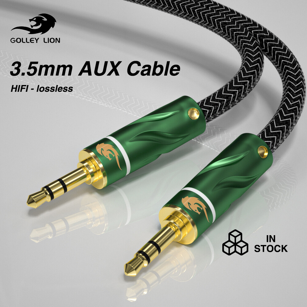 GOLLEY LION Aux Cable Speaker Wire 3.5mm Jack Audio Cable For Car Headphone Adapter Male Jack to Jack 3.5 mm Cord - ยี่ห้อ GOLLEY LION ราคา 1,174 บาท*ส่งฟรี