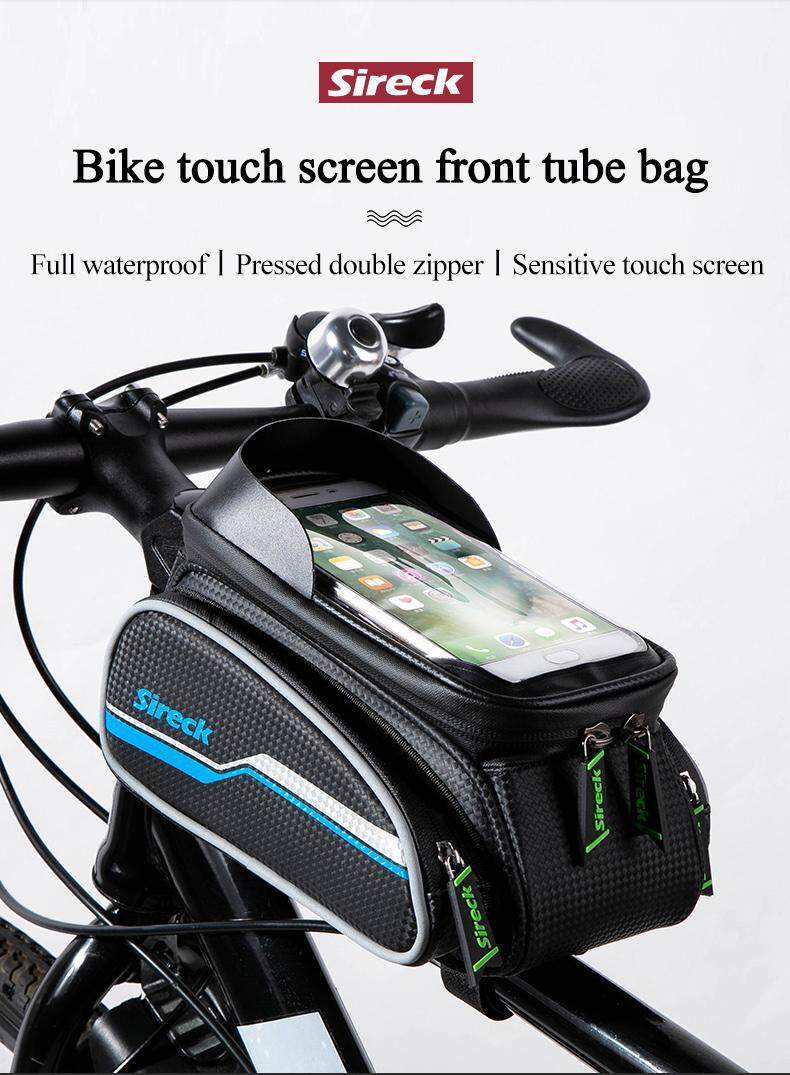 Bike Phone Bag Bicycle Frame Bike Handlebar Bags with Waterproof Touch Screen