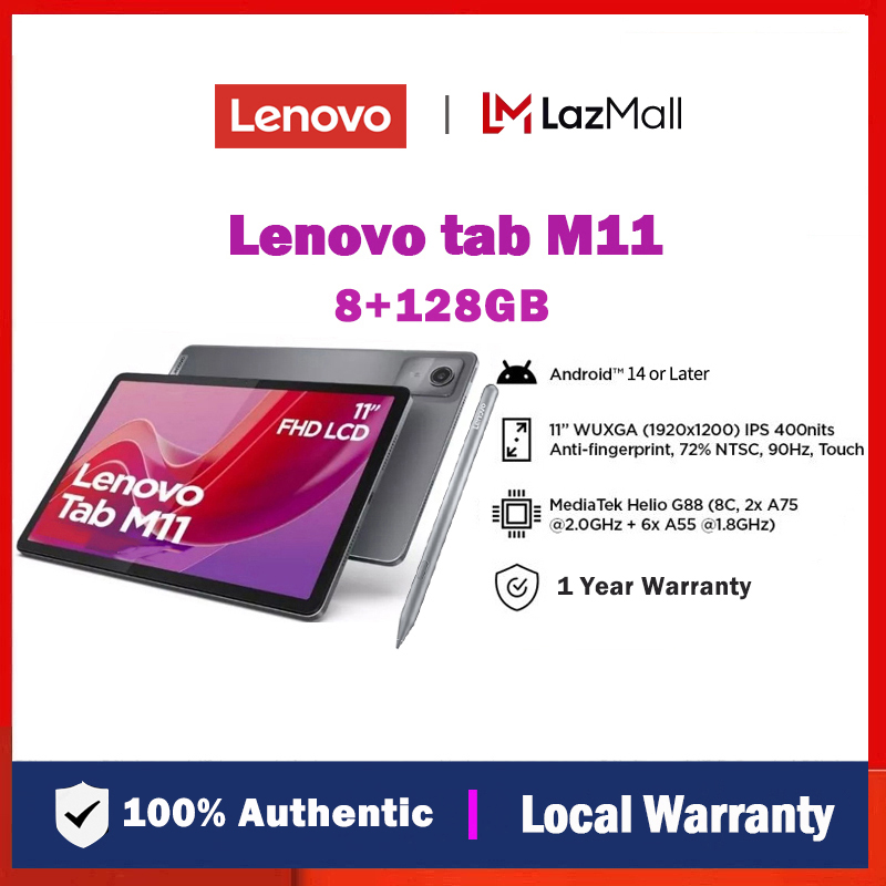 Lenovo Tab M11 / K10 Tablet 11" 8+128GB Eye Comfort Screen Global ROM 1 Year Warranty