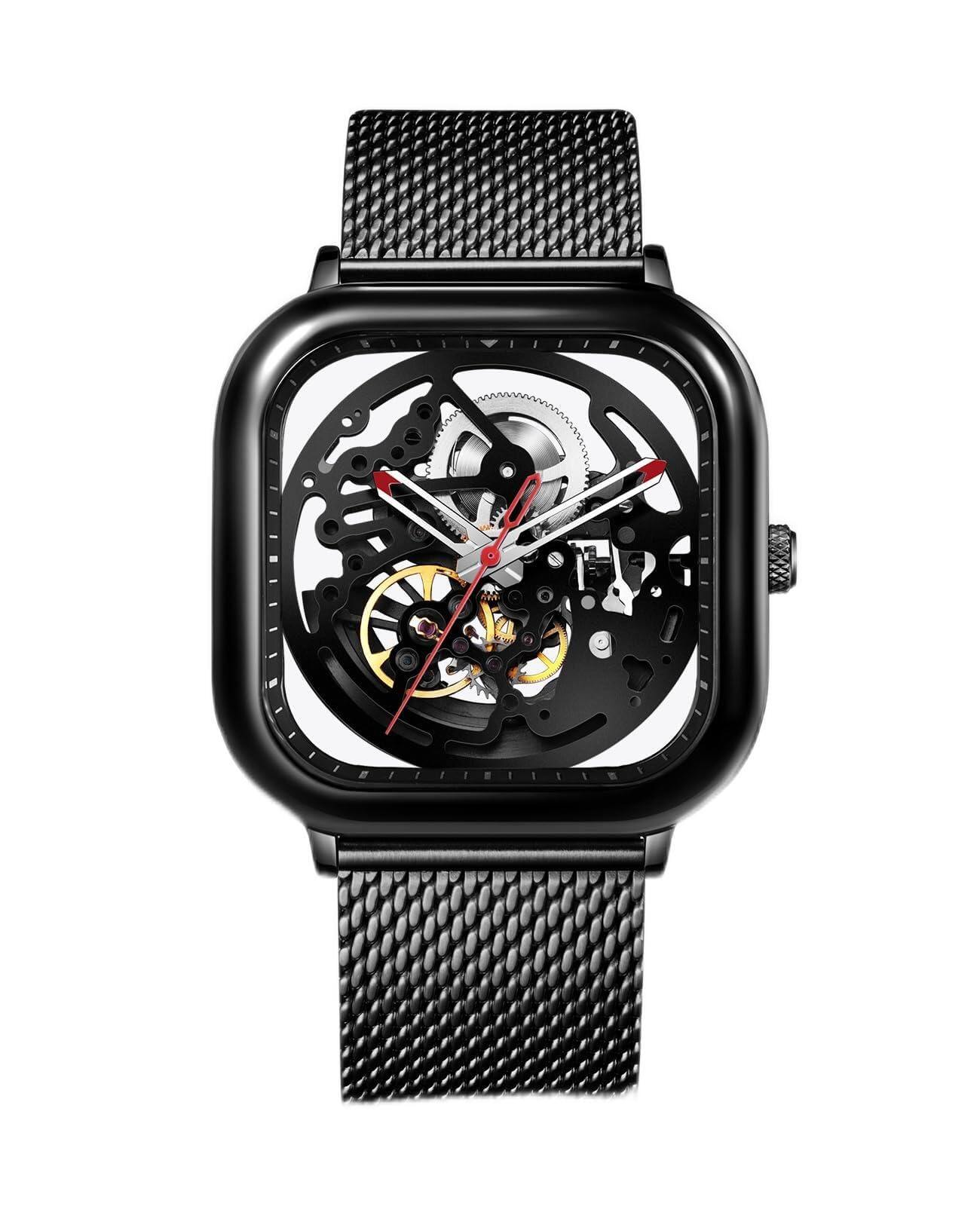 CIGA Design Automatic Mechanical Watch C Series Skeleton Analog Wrist Watch with Milanese and Leather Strap Sapphire Crystal Mirror Gifts for Men and Women ราคา 5,788 บาท*ส่งฟรี