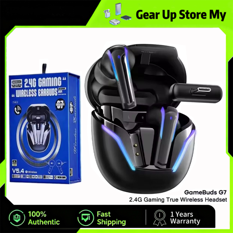 Remax GameBuds G7 5.4+2.4G Wireless Bluetooth Earphones Professional E-Sport Headset Hifi Stereo Gaming Headset