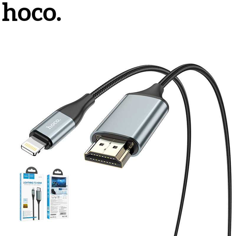HOCO Lightning To HDMI-Compatible Converter USB HD 4K สำหรับ iPhone 11 8 X Max iPad To TV AV Adapter โปรเจคเตอร์จอแสดงผล HDTV ราคา 520 บาท*ส่งฟรี