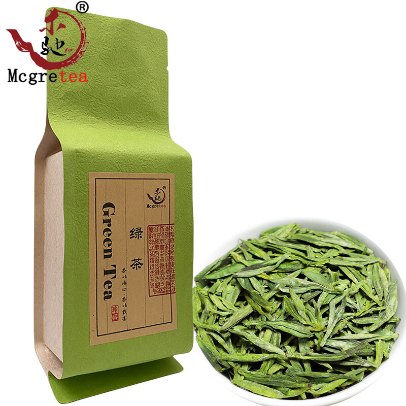 Gambar (Mcgretea ?? ??? ???? 100G MCLC2888200) berkualiti 2021 Teh Baru Xihu Longjing Mingqian Panjang Jing Panjang Naga Juga