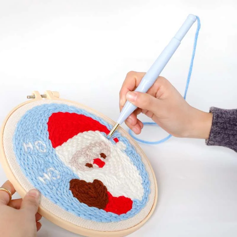 Embroidery Kit Punch Needle Stitching Tool Magic Embroidery Needle Pen Weaving Tool Knitting Sewing Tools for DIY Carpet Hook