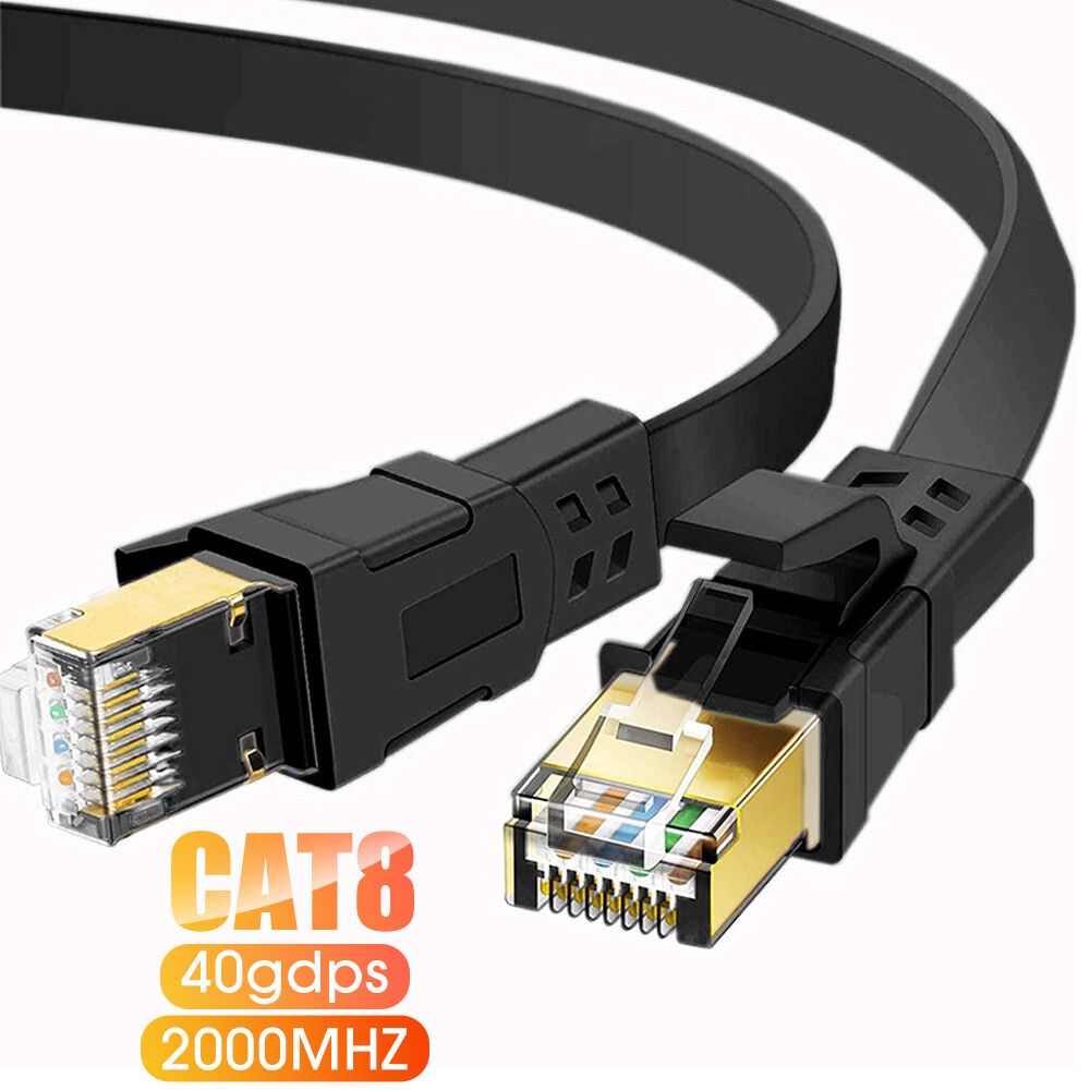 Cat8 cáp ethernet 40gbps 2000mhz rj45 mạng internet dây nối cho cáp định tuyến ethernet 0.5m/1m/2m