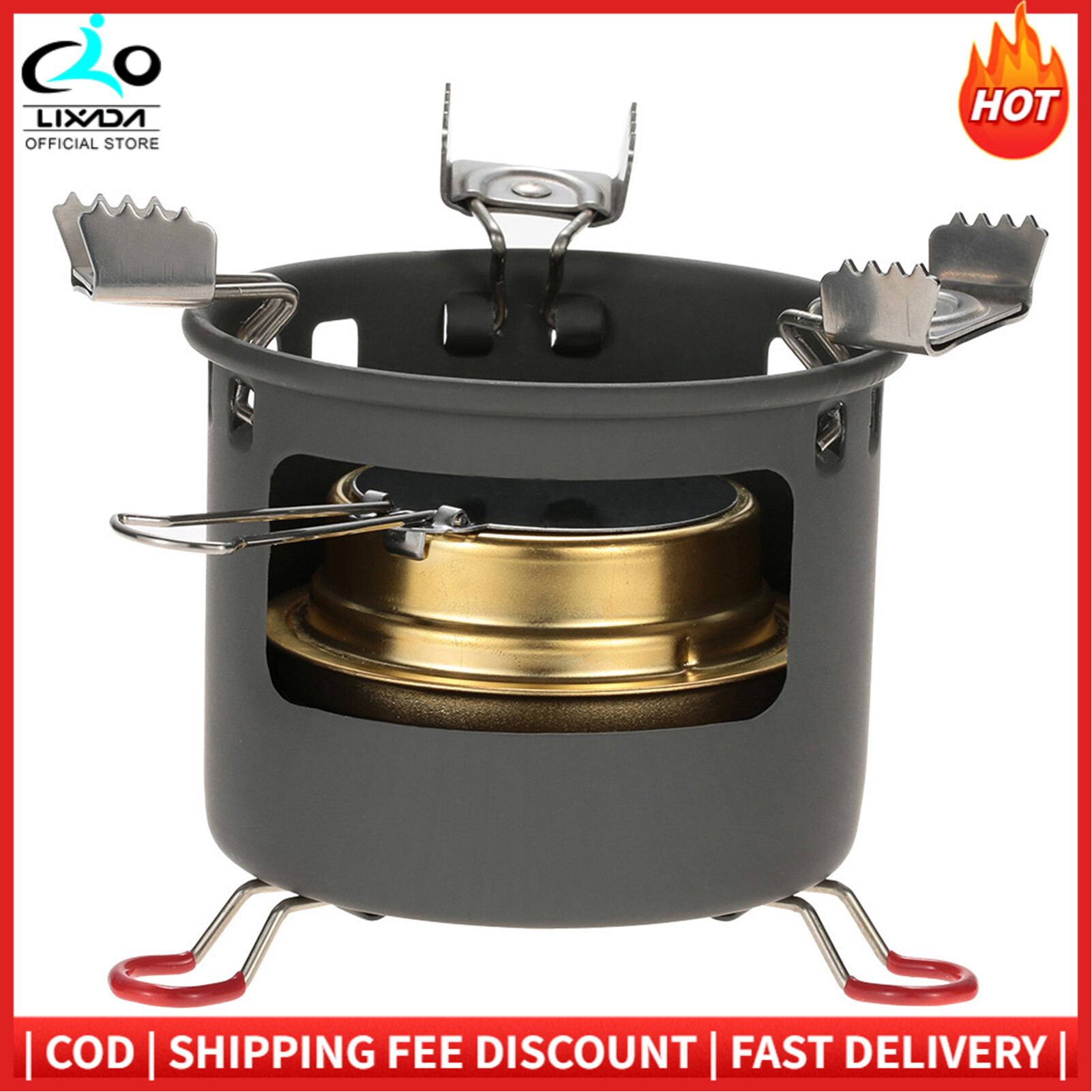 Bếp cắm trại ngoài trời bếp nấu bằng cồn bộ hỗ trợ giá đỡ bếp bằng cồn