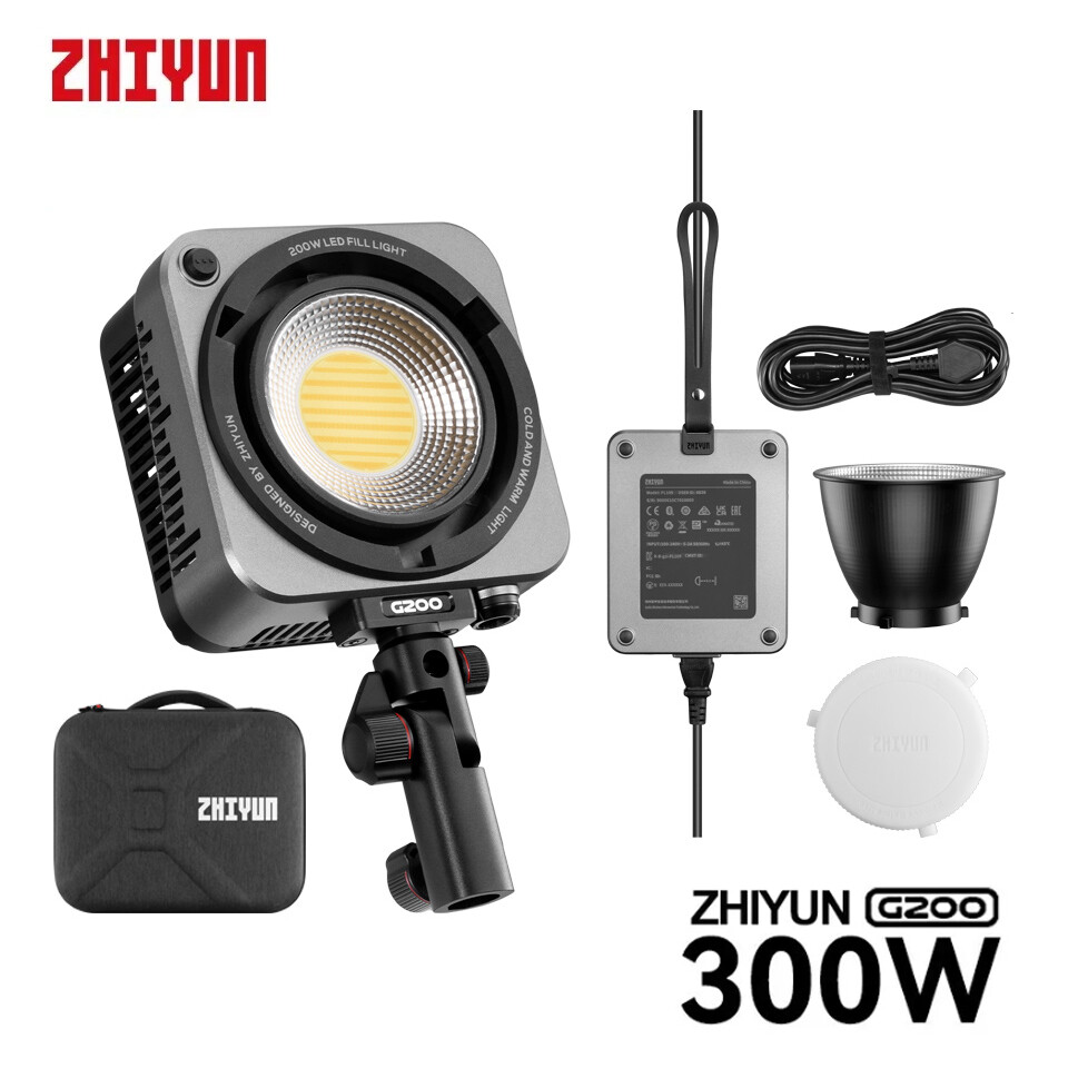 ZHIYUN MOLUS G200 Portble Video Light 2700-6500K 0-100% Dimming 300W Fill Light For Film Interviewing Photography Studio ราคา 13,399 บาท*ส่งฟรี