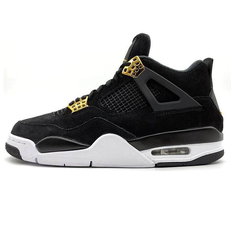 black and gold jordan 4