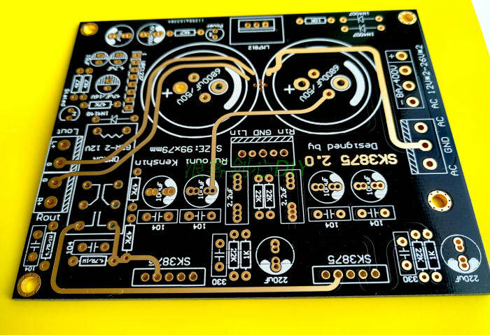 Bảng mạch khuếch đại sk3875 sk18752 có bảo vệ loa pcb bảng mạch trần vàng chìm