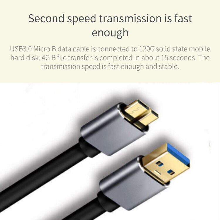 3.0 Cáp Đồng Bộ Dữ Liệu USB Loại A Sang Micro B Dây USB3.0 Tốc Độ Nhanh Cho Ổ Cứng Gắn Ngoài Ổ Đĩa HDD Samsung S5 Note 3 Đầu Nối 12