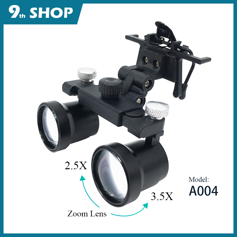 Kính lúp nha khoa zoom 2,5x đến 3,5x kính lúp nha khoa có thể phóng to có kẹp ống kính kính lúp độ phóng đại nhẹ kính quang học có thể thay đổi