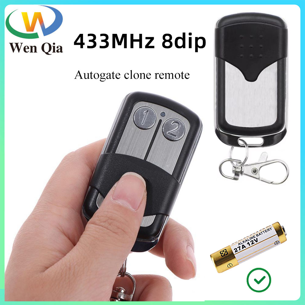 Wenqia bộ điều khiển từ xa tự động 433mhz bộ phát bộ sao chép mã smc 5326 8 dip bộ điều khiển không dây có nắp đậy