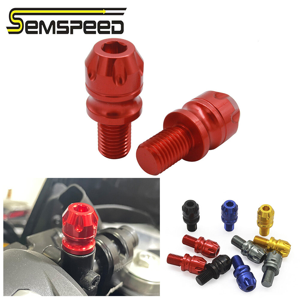 SEMSPEED รถจักรยานยนต์ CNC ด้านหลังกระจกมองหลังสลักเกลียวสกรูสำหรับ Honda ADV150 ADV160 FORZA 350 300 250 125 PCX150 PCX125 ราคา 329 บาท*ส่งฟรี