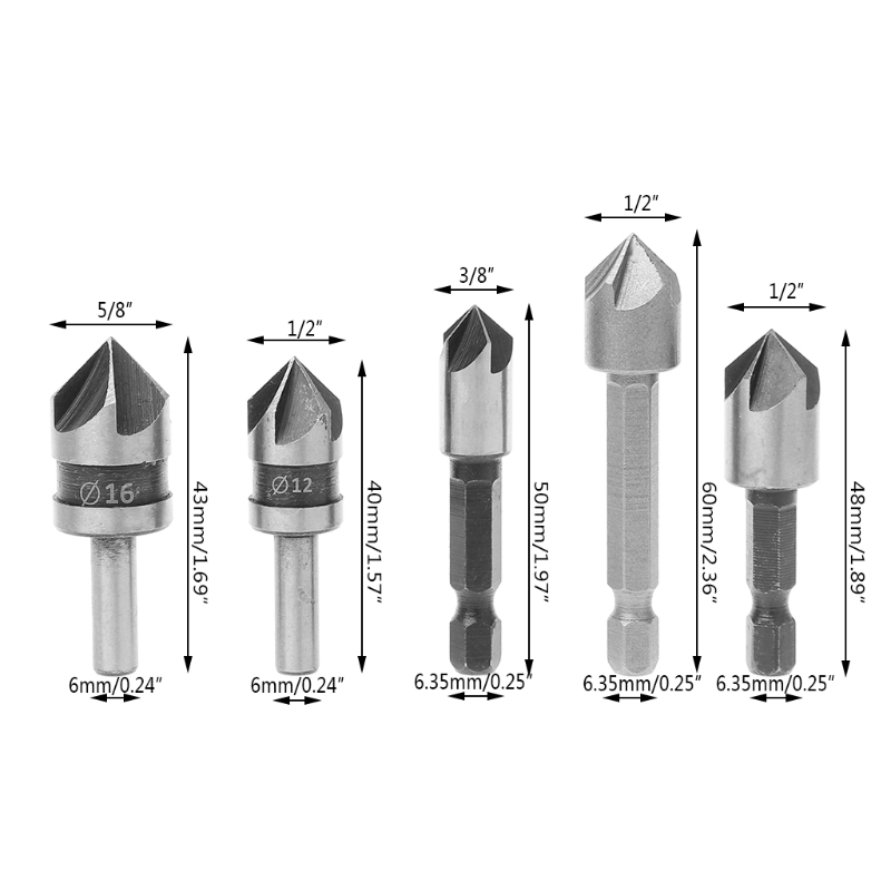 Flute Countersink Drill Bit Set Tools 