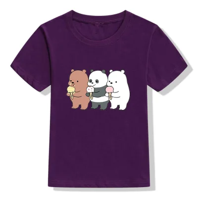 We Bare Bears Print Kids T Shirts Cute Cartoon Girls Boys Short Sleeve 2021 Summer Unisex Casual Tops Tee (6)