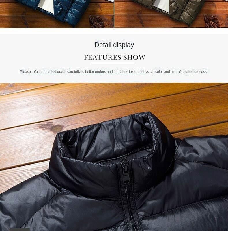 Off-season clearance down cotton-padded jacket mens Korean-style slim-fit youth stand collar winter coat