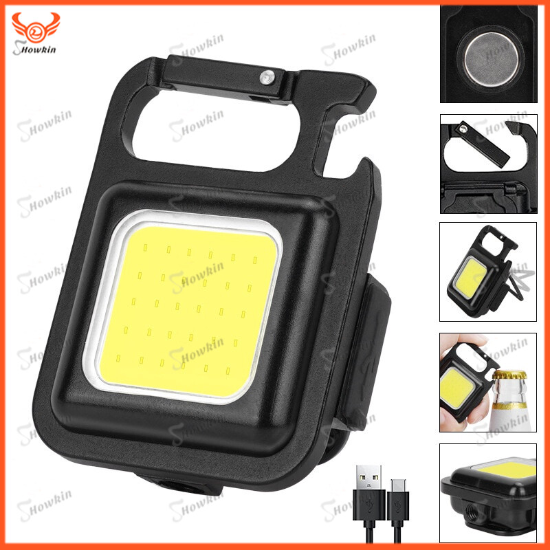 Đèn pin led mini đèn làm việc móc khóa đèn pin bỏ túi cầm tay