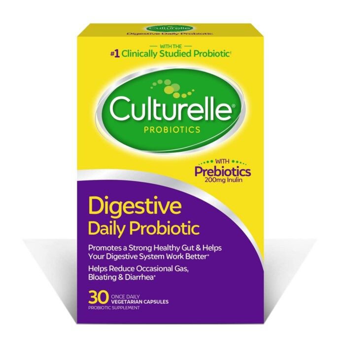 Culturelle, Probiotics, Digestive Daily Probiotic, 30 Vegetarian Caps, Reduce Occasional Gas, Bloating & Diarrhea Harga  158 Ringgit*Penghantaran Percuma
