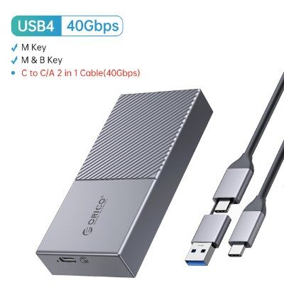 ORICO Hộp Đựng SSD LSDT M2 40Gbps NVME Bao Vây M.2 Sang USB Type C 4.0 Bộ Chuyển Đổi SSD Cho NVME PC