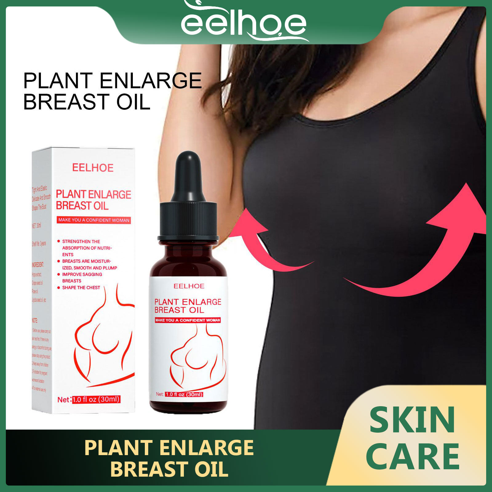 Eelhoe Chest Enlargement and Firmness Essential Oil Beauty Massage