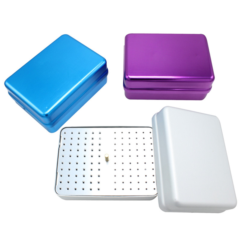 Hộp tiệt trùng nồi hấp 120 lỗ nha khoa hộp đựng dụng cụ khử trùng nha khoa khoan kim cương