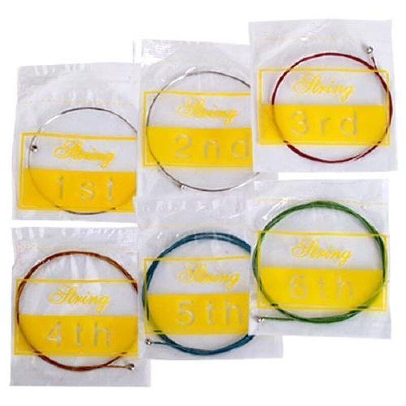 Kit New 6x Rainbow Colorful Strings for Acoustic Guitar Malaysia