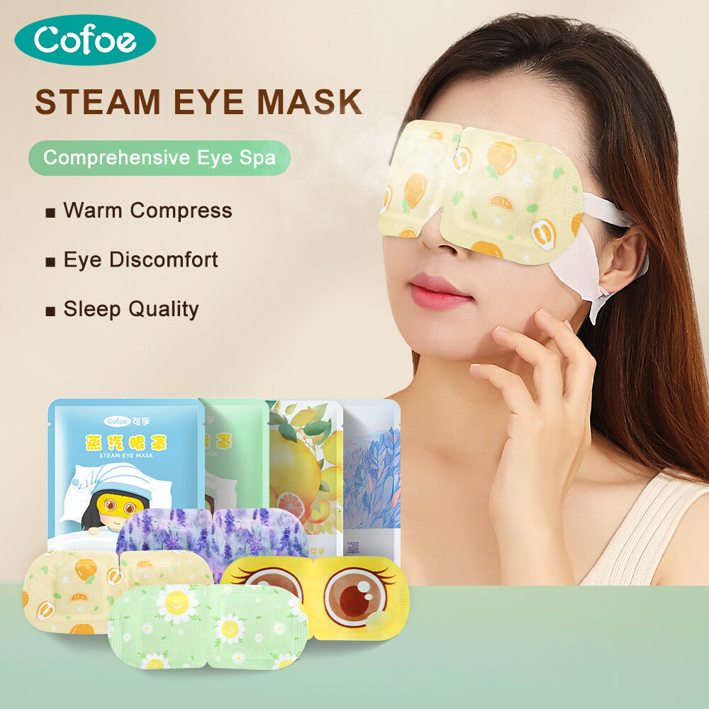 Cofoe làm nóng mặt nạ mắt hơi làm giảm khô mệt mỏi nén nóng thư giãn làm ấm che mắt ngủ bảo vệ mắt hoa oải hương/bưởi/hoa cúc thoáng khí