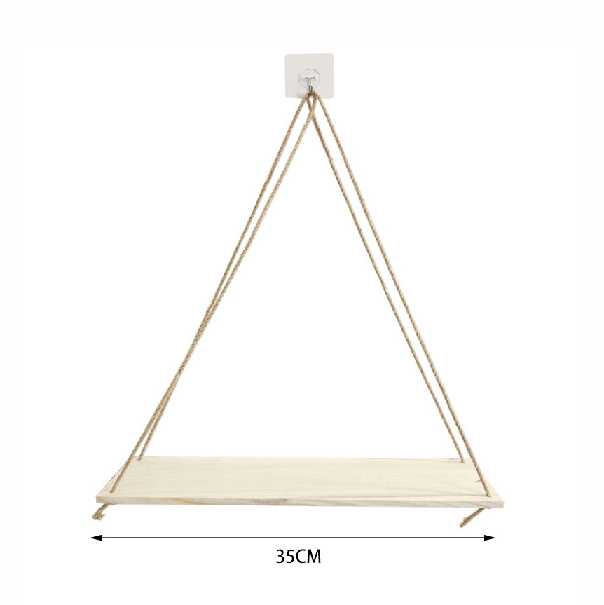 INSOUND Kệ Nổi Treo Xích Đu Bằng Gỗ Kệ Gỗ Trang Trí Nhà Gắn Tường Kệ Chậu Hoa Cây Kệ Trang Trí Trưng Bày Nổi Giá Treo Tường