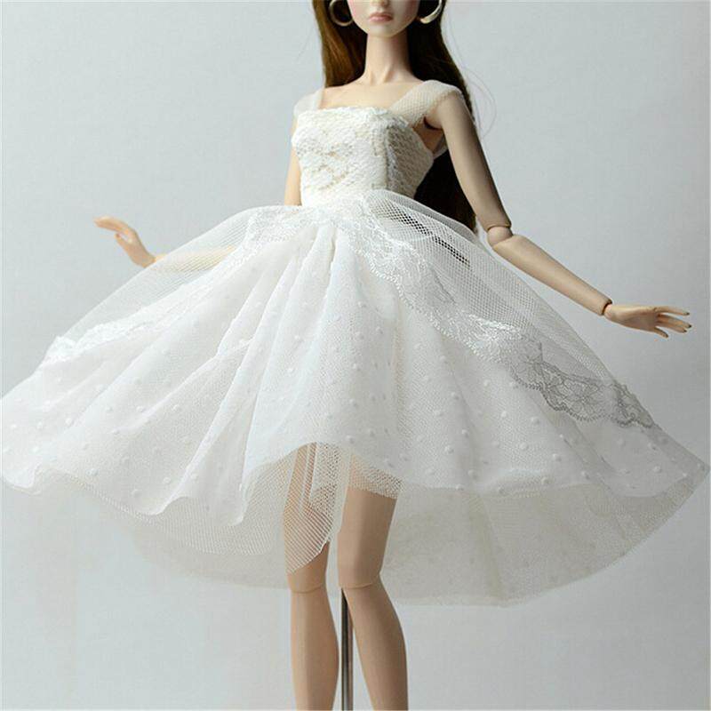 Handmade Doll Dress Clothes For  1//6 Dolls Party Sequin Tulle Gown Dress ^P