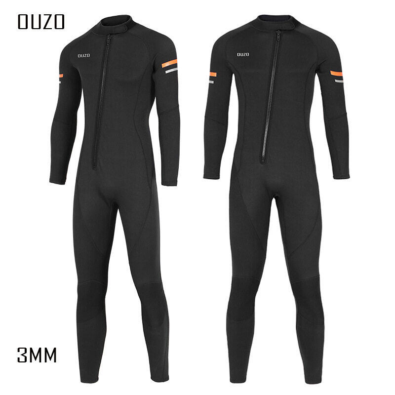 OUZO Bộ Đồ Lặn Bằng Cao Su Tổng Hợp 1.5MM 3MM Bộ Đồ Lặn Có Khóa Kéo Phía Trước Cho Nam Để Lặn Với Ống Thở Bộ Đồ Lặn Đầy Đủ Lướt Ván Diều Chèo Thuyền Kayak