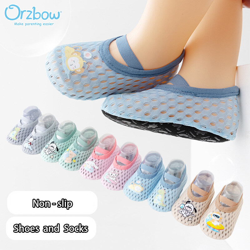 Orzbow Mùa Hè Chống trượt thoải mái bé đi bộ Dép đi trong nhà lưới thoáng khí bé vớ sàn bé trai giày con gái 6-18 tháng