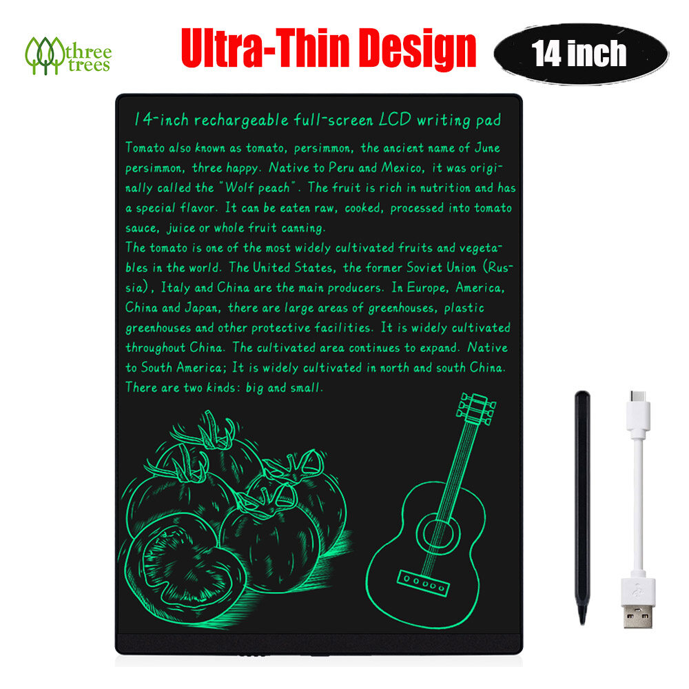 threetrees 14.0 Inches Rechargeable LCD Writing Tablet