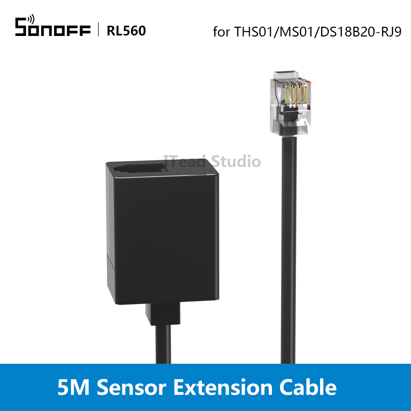 Phụ kiện cảm biến itead sonoff cảm biến giắc cắm rj9 cảm biến nhiệt độ và độ ẩm ths01 / cảm biến nhiệt độ chống nước wts01 / cáp mở rộng cảm biến rl560 5m cho th elite th origin