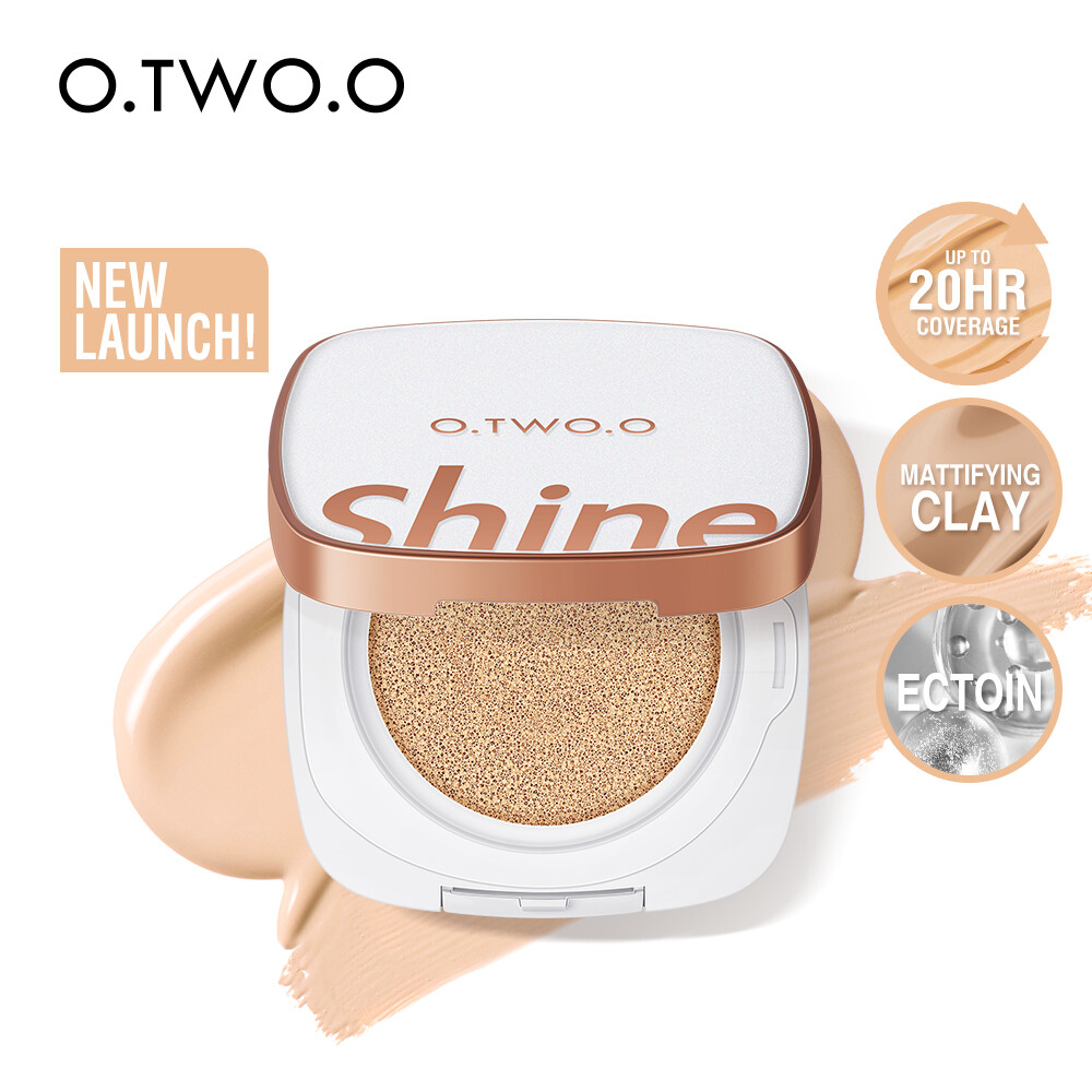 Gambar O.TWO.O SHINE Matte Air Cushion BB Cream With Sponge Moisturizing Foundation Waterproof Long wear for Dry Skin Foundation Oil Control Make up