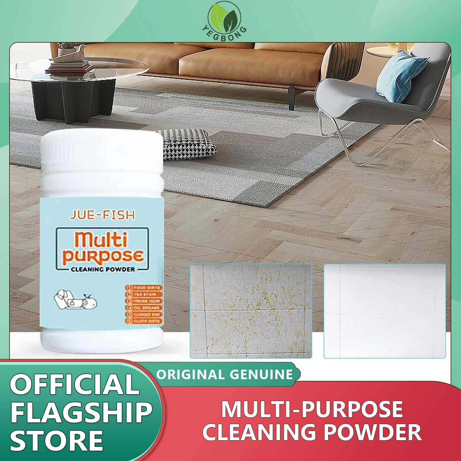 Jue-Fish Oil Stain Remover Multi-purpose Cleaning Powder Kitchen Stove Cleaning and Decontamination Stubborn Grease Grime Cleaner household multi-purpose cleaning powder kitchen range hood stove degreasing stain removing rust cleaning powder ราคา 126 บาท*ส่งฟรี