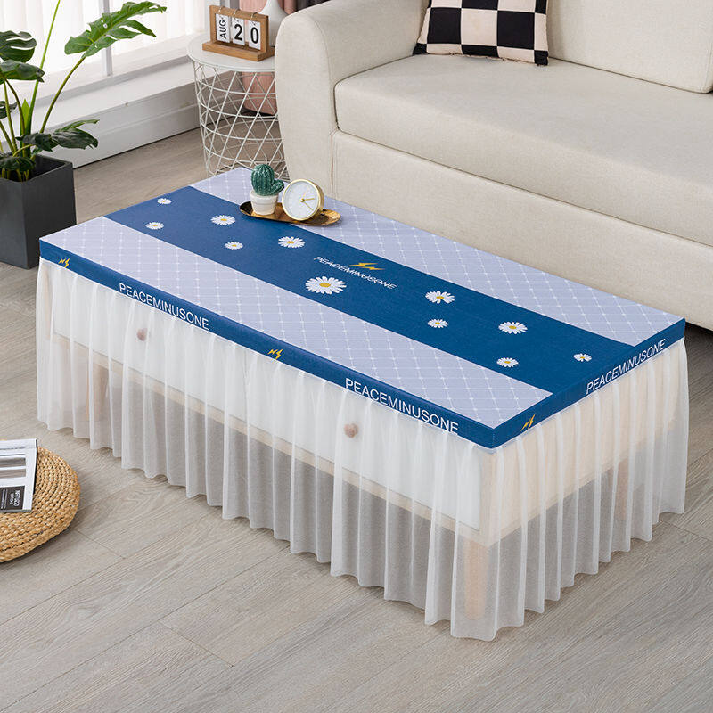 Gambar ??Ready Stock??Alas Meja kopi ruang tamu Sofa Coffee table cloth Waterproof Oil Resistant dust cover fabric lace dining living room TV cabinet custom non slip Table Cover table mat