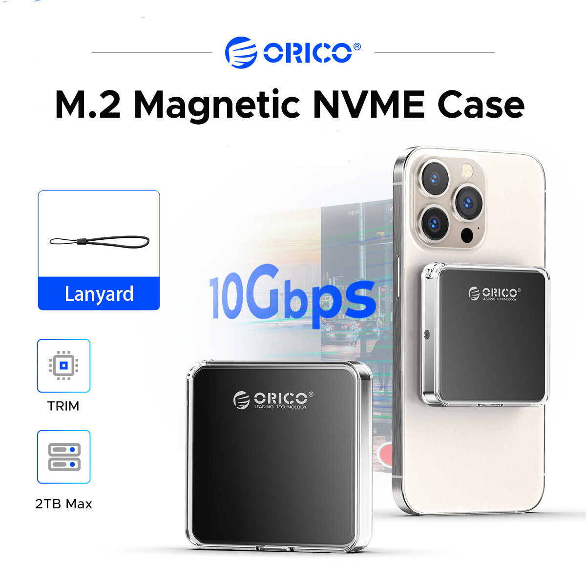 ORICO 2230 M.2 NVMe SSD bao vây 10Gbps M.2 để loại USB C 2TB dung tích lớn cho máy tính bảng máy tính xách tay điện thoại