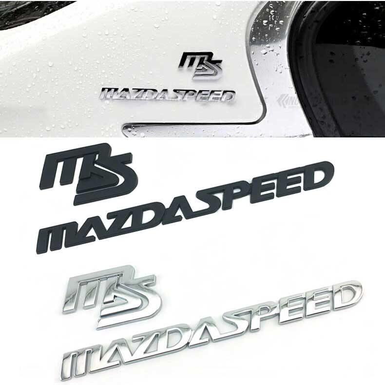 Car Sticker MS MazdaSpeed Emblem Decal Sticker Logo for Mazda 2 3 5 6 CX-5 CX-7 323 Axela Atenza Emblem Auto Modified Body Badge ราคา 118 บาท*ส่งฟรี