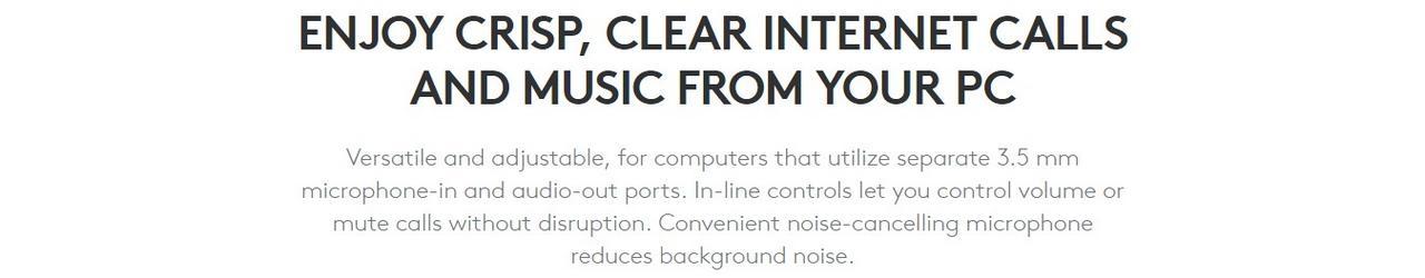 Logitech H150 Stereo Headset with Noise Cancellation Microphone Dual 3.5mm Plug - White 10 80a76da515e45b4f80e939879383f460