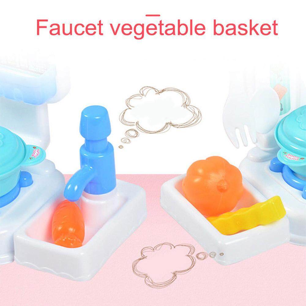 tuscom 1 set children girl toy role play mini simulation kitchenware tableware cookware