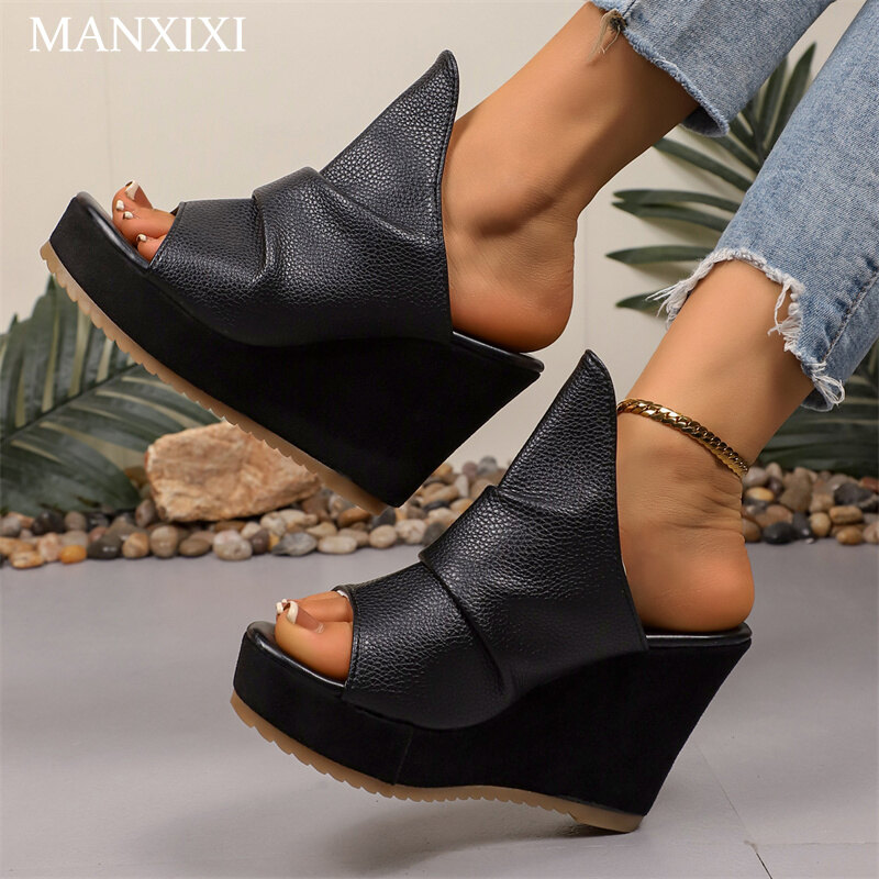 MANXIXI Fashion Women 10 cm Beautiful Wedge Sandals (Size 35-43) ราคา 448 บาท*ส่งฟรี