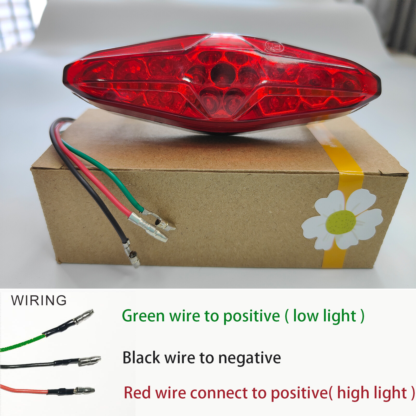Xe máy đèn hậu phía sau 12v 15 led phanh dừng đèn báo vị trí cho xe quad atv dirt bike chopper