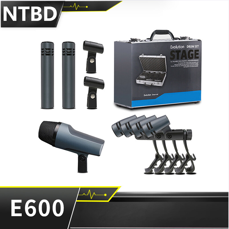 Bộ Micro Trống Chuyên Nghiệp Chất Lượng Cao NTBD E600 Bộ Micro Tom Snare Kick Bộ Trống 1 Chiếc E602 2 Chiếc E614 4 Chiếc E604