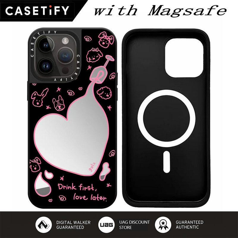 Casetify trường hợp tác động với magsafe cho iphone 15 pro max / iphone 14 pro max / iphone 13 pro max / iphone 12 pro max / iphone 11 vỏ điện thoại bảo vệ bìa
